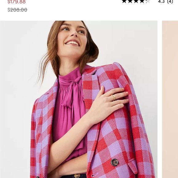 Ann Taylor Plaid Blazer - Picture 9 of 16